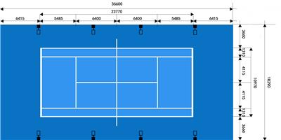网球场布灯方案