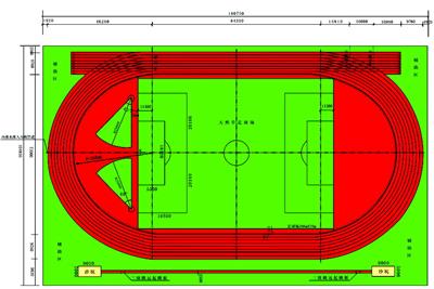400米的标准跑道平面图尺寸