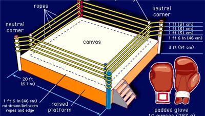拳击台和拳击手套的尺寸