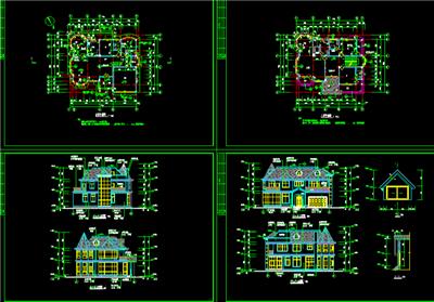 [合集]别墅、自建房dwg设计图纸