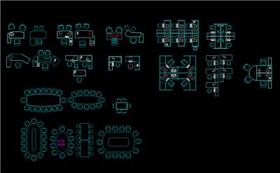 办公家具设计及装潢设计常用图块31种