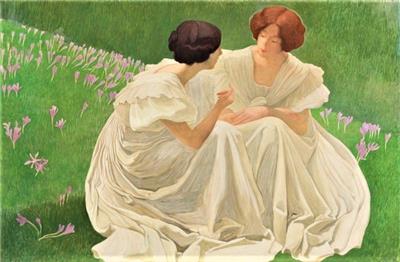 Ernest Biéler作品中世纪的乡村