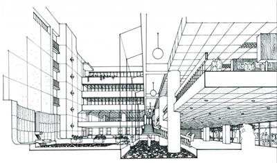 天津大学建筑系馆—手绘稿