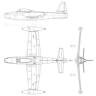 F-84战斗机（绰号：“雷电喷气”Thunderjet）