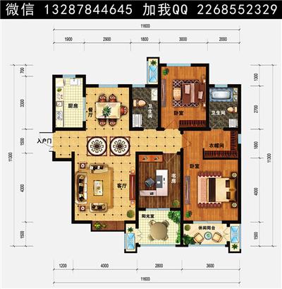 小区户型图设计案例平面图