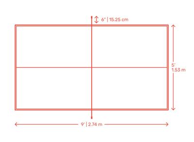 乒乓球桌尺寸