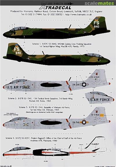 B-57轰炸机（绰号：“堪培拉” canberra）