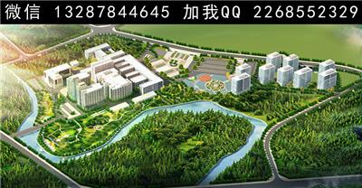 医院建筑景观规划设计案例鸟瞰效果图