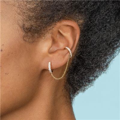 TheLastLine Diamond Biggie Connected Cuff Earring