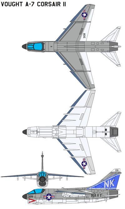 A-7攻击机（绰号：“海盗Ⅱ” Corsair Ⅱ）