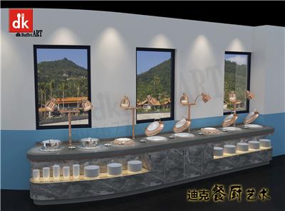 宜兴云邑托尼洛·兰博基尼水疗度假酒店 自助餐台效果图  迪克工厂移动布菲台 自助餐台 酒店自助餐台