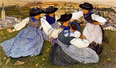 Ernest Biéler作品中世纪的乡村