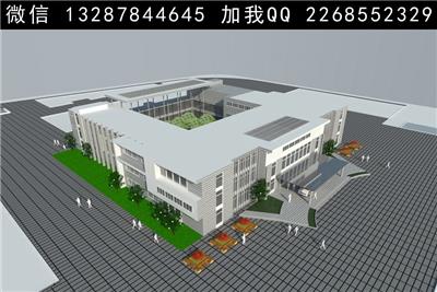 医院建筑景观规划设计案例鸟瞰效果图