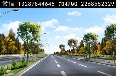 道路绿化景观设计案例效果图