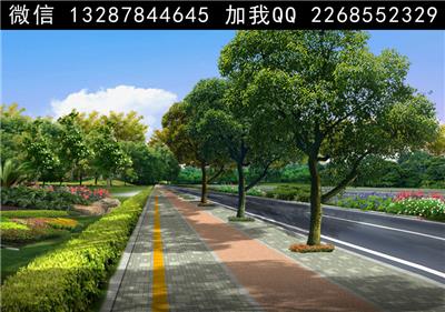 道路绿化景观设计案例效果图