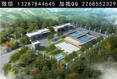 医院建筑景观规划设计案例鸟瞰效果图